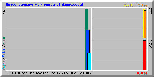 Usage summary for www.trainingplus.at